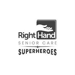 RIGHT HAND SENIOR CARE SUPERHEROES logo