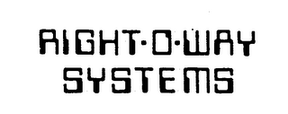 RIGHT-O-WAY SYSTEMS logo