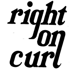 RIGHT ON CURL logo