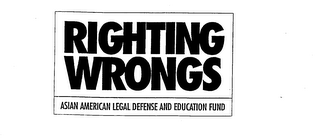 RIGHTING WRONGS ASIAN AMERICAN LEGAL DEFENSE AND EDUCATION FUND logo