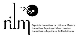 RILM RÉPERTOIRE INTERNATIONAL DE LITTÉRATURE MUSICALE INTERNATIONAL REPERTORY OF MUSIC LITERATURE INTERNATIONALES REPERTORIUM DER MUSIKLITERATUR logo
