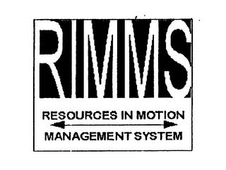 RIMMS RESOURCES IN MOTION MANAGEMENT SYSTEM logo