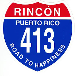 RINCON PUERTO RICO 413 ROAD TO HAPPINESS logo