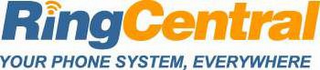 RINGCENTRAL YOUR PHONE SYSTEM, EVERYWHERE logo