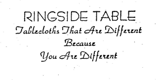 RINGSIDE TABLE (PLUS OTHER NOTATIONS) logo