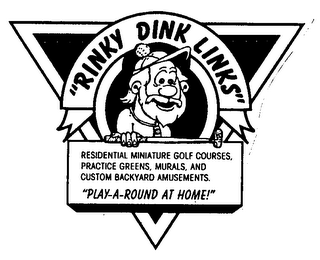 "RINKY DINK LINKS" "PLAY-A-ROUND AT HOME!" logo