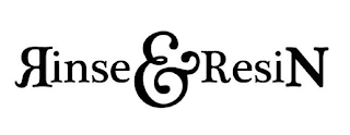 RINSE & RESIN logo