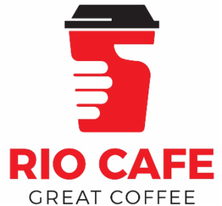 RIO CAFE GREAT COFFEE logo