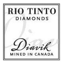 RIO TINTO DIAMONDS DIAVIK MINED IN CANADA logo