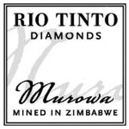 RIO TINTO DIAMONDS MUROWA MINED IN ZIMBABWE logo