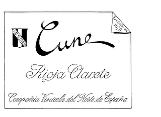 RIOJA CLARETE CUNE COMPANIA VINICOLA DEL NORTE DE ESPANA FUNDADA EN 1879 logo