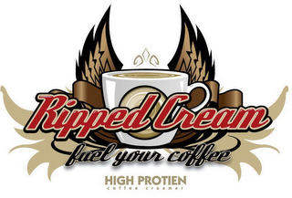 RIPPED CREAM FUEL YOUR COFFEE COFFEE CREAMER logo
