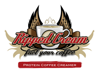 RIPPED CREAM FUEL YOUR COFFEE PROTEIN COFFEE CREAMER logo