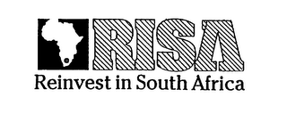 RISA REINVEST IN SOUTH AFRICA logo