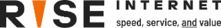 RISE INTERNET SPEED, SERVICE, AND VALUE logo