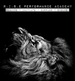 R.I.S.E PERFORMANCE ACADEMY REALIZE · INITIATE · SURPASS · EVOLVE logo