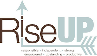 RISEUP RESPONSIBLE INDEPENDENT STRONG EMPOWERED UPSTANDING PRODUCTIVE logo