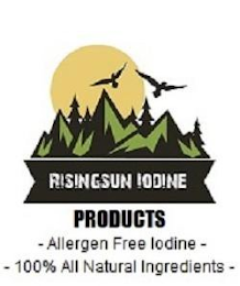 RISINGSUN IODINE PRODUCTS - ALLERGEN FREE IODINE - 100% ALL NATURAL INGREDIENTS - logo