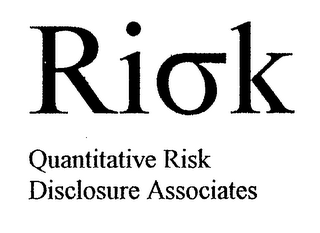 RISK QUANTITATIVE RISK DISCLOSURE ASSOCIATES logo