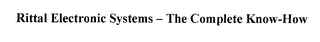 RITTAL ELECTRONIC SYSTEMS - THE COMPLETE KNOW-HOW logo