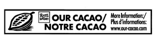 RITTER SPORT OUR CACAO / NOTRE CACAO MORE INFORMATION:/PLUS D/INFORMATIONS: WWW.OUR-CACAO.COM logo