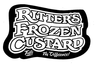 RITTER'S FROZEN CUSTARD TASTE THE DIFFERENCE! logo