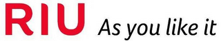 RIU AS YOU LIKE IT logo