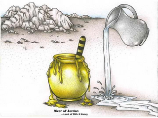 RIVER OF JORDAN ...LAND OF MILK & HONEY logo