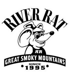 RIVER RAT RR GREAT SMOKY MOUNTAINS SINCE 1995 logo