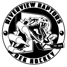 RIVERVIEW RAPTORS DEK HOCKEY EST. 2014 R logo