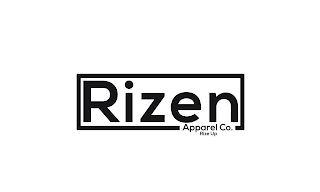 RIZEN APPAREL CO. RIZE UP logo