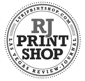 RJ PRINT SHOP LVRJPRINTSHOP.COM LAS VEGAS REVIEW-JOURNAL logo