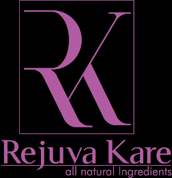 RK REJUVA KARE ALL NATURAL INGREDIENTS logo