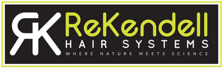 RK REKENDELL HAIR SYSTEMS WHERE NATURE MEETS SCIENCE logo
