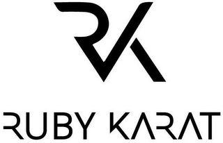 RK RUBY KARAT logo
