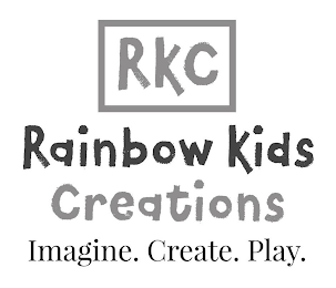RKC RAINBOW KIDS CREATIONS IMAGINE. CREATE. PLAY. logo