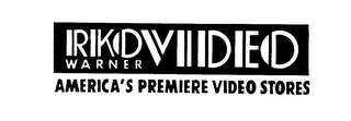 RKO WARNER VIDEO AMERICA'S PREMIERE VIDEO STORES logo