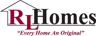 RL HOMES "EVERY HOME AN ORIGINAL" logo