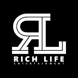 RL RICH LIFE  E N T E R T A I N M E N T logo