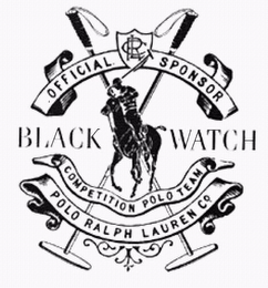 RLC, OFFICIAL SPONSOR, BLACK WATCH, COMPETITION POLO TEAM, POLO RALPH LAUREN CO. logo