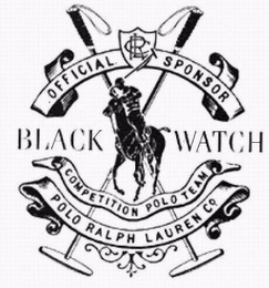 RLC OFFICIAL SPONSOR BLACK WATCH COMPETITION POLO TEAM POLO RALPH LAUREN CO. logo