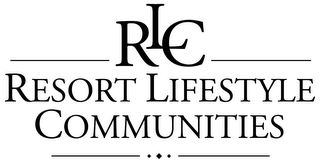 RLC RESORT LIFESTYLE COMMUNITIES logo
