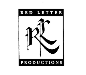 RLP RED LETTER PRODUCTIONS logo