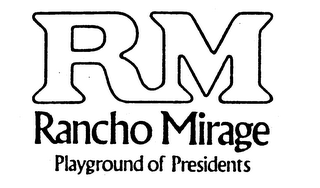 RM RANCHO MIRAGE PLAYGROUND OF PRESIDENTS logo