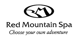 RM RED MOUNTAIN SPA CHOOSE YOUR OWN ADVENTURE logo
