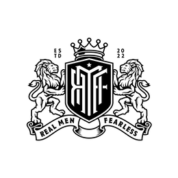 RMF REAL MEN FEARLESS ESTD 20 22 logo