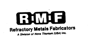 RMF REFRACTORY METALS FABRICATORS logo