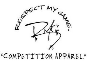 RMG. RESPECT MY GAME. "COMPETITION APPAREL" logo