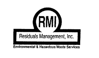 RMI RESIDUALS MANAGEMENT, INC. ENVIRONMENTAL & HAZARDOUS WASTE SERVICES logo
