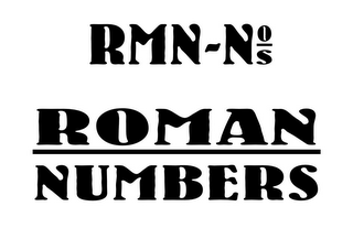 RMN-N O S ROMAN NUMBERS logo